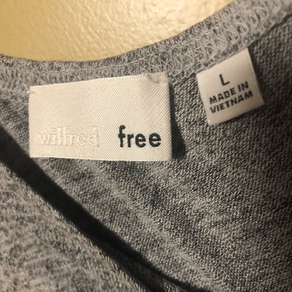 ARITZIA Wilfred Free Brinkley Heather Grey Off One Shoulder Dress Size Large - Picture 7 of 9
